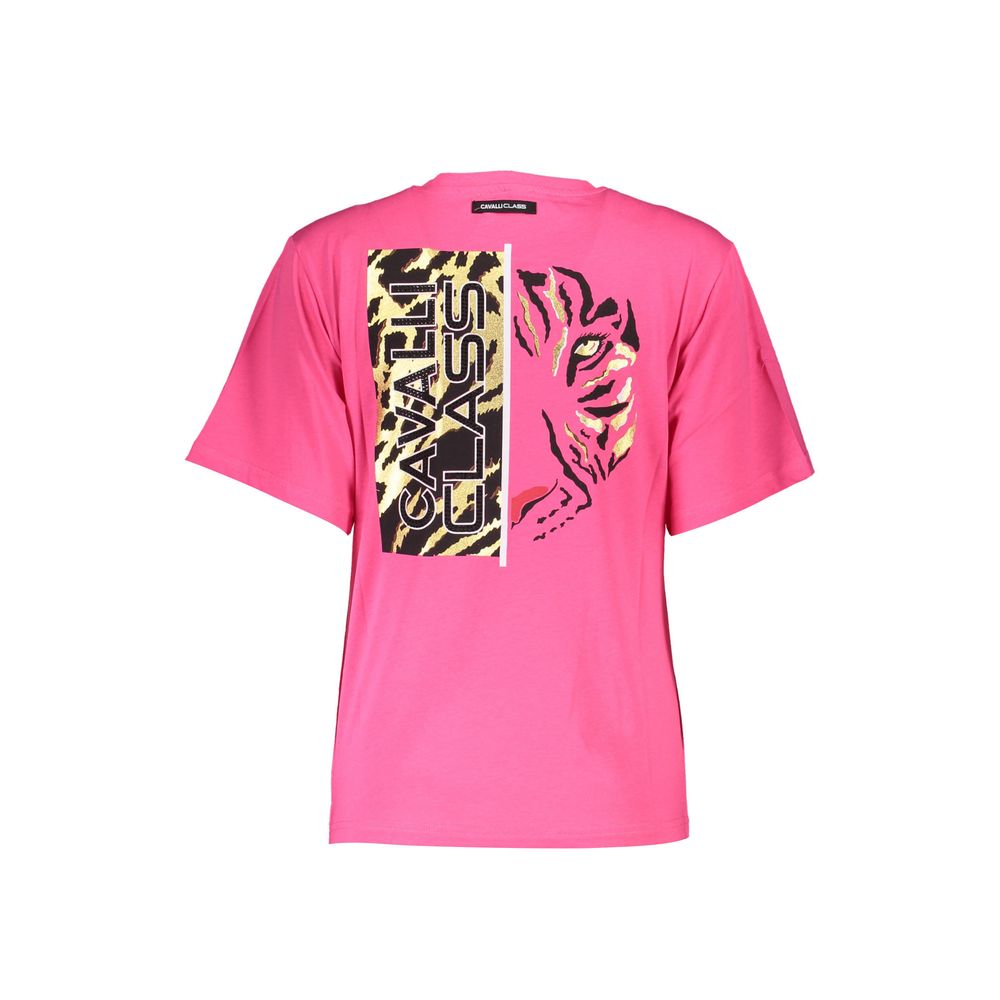Cavalli Class Pink Cotton Women Top