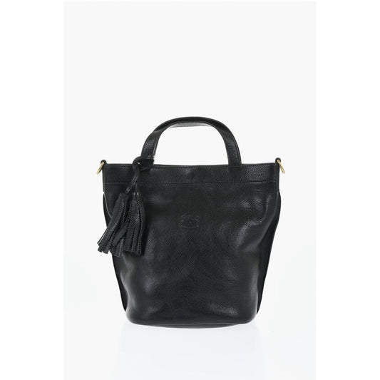 Il Bisonte Textured Leather Bucket Bag