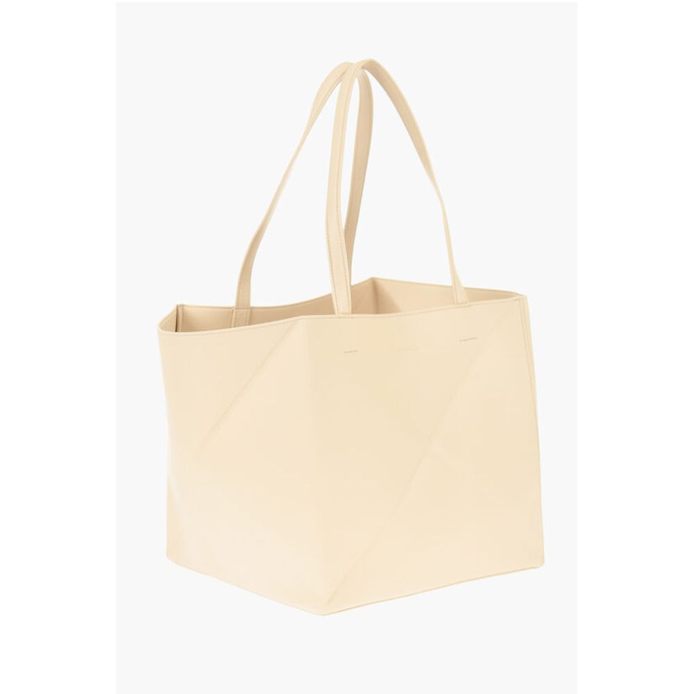 Nanushka Solid Color Faux Leather THE ORIGAMI Tote Bag