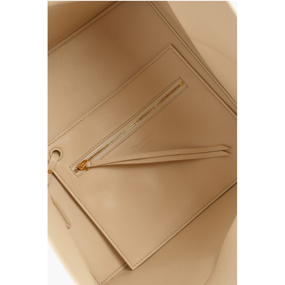 Nanushka Solid Color Faux Leather THE ORIGAMI Tote Bag