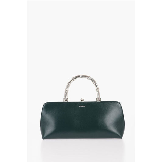 Jil Sander Leather Handbag with Clap Closure