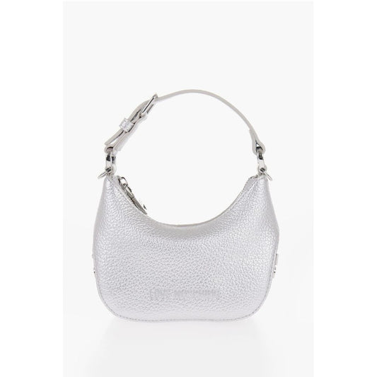 Moschino LOVE Textured Faux Leather Mini Hobo Bag