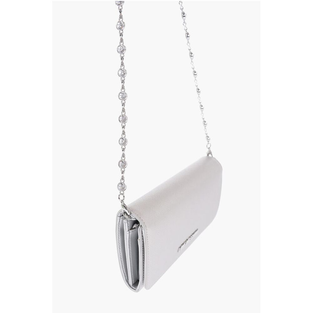Moschino LOVE Saffiano Faux Leather Wallet with Removable Chain