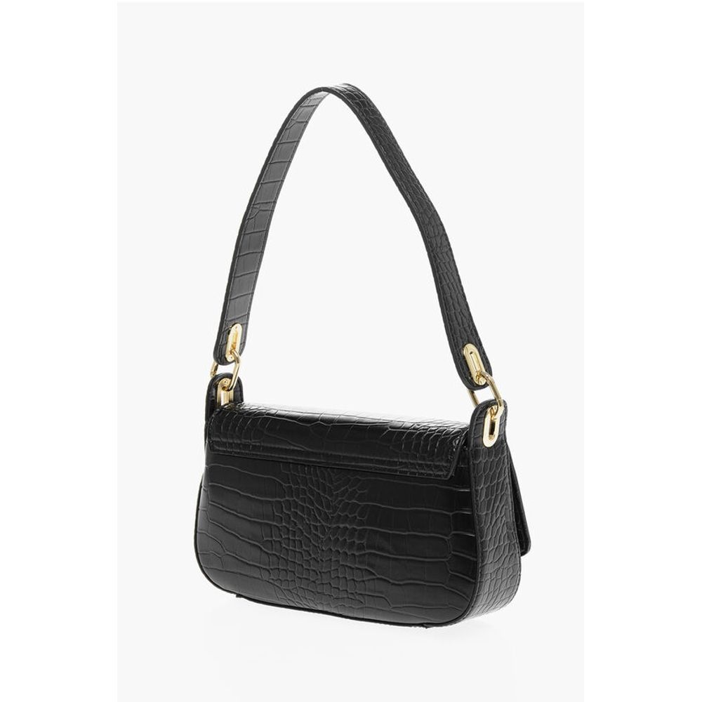 Moschino LOVE Crocodile Effect Faux Leather Shoulder Bag