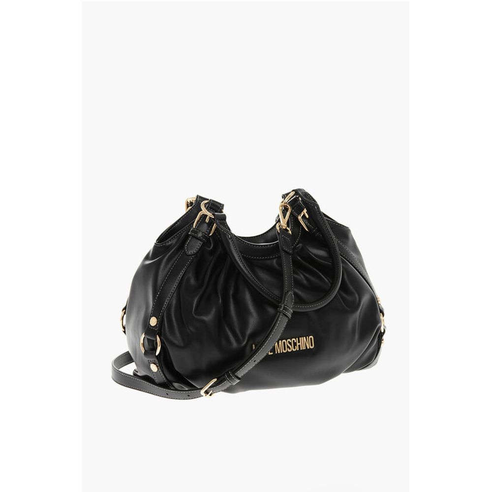 Moschino LOVE MOSCHINO Faux Leather Bucket Bag with Golden Details