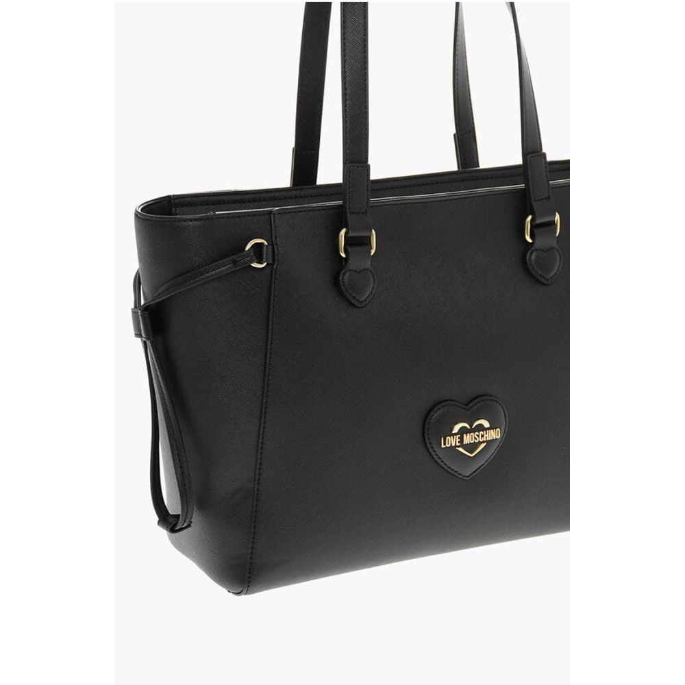 Moschino LOVE Saffiano Faux Leather Tote Bag