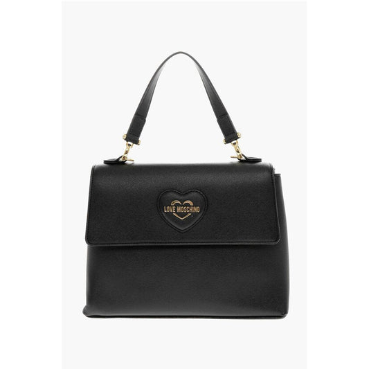 Moschino LOVE MOSCHINO Saffiano Faux Leather Hande Bag with Removable