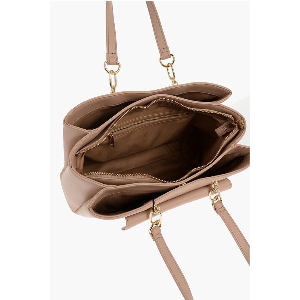 Moschino LOVE Faux Leather Tote Bag with Golden Logo