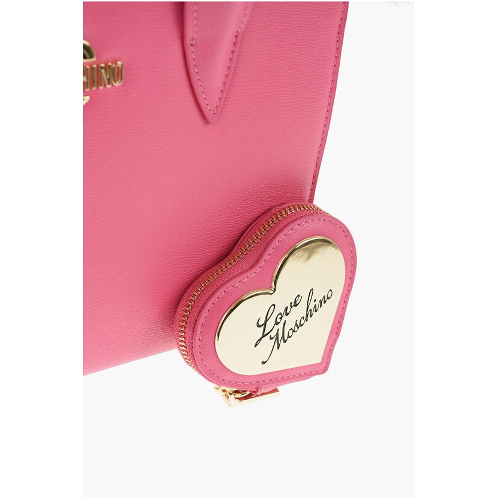 Moschino LOVE Solid Color Tote Bag with Golden Logo