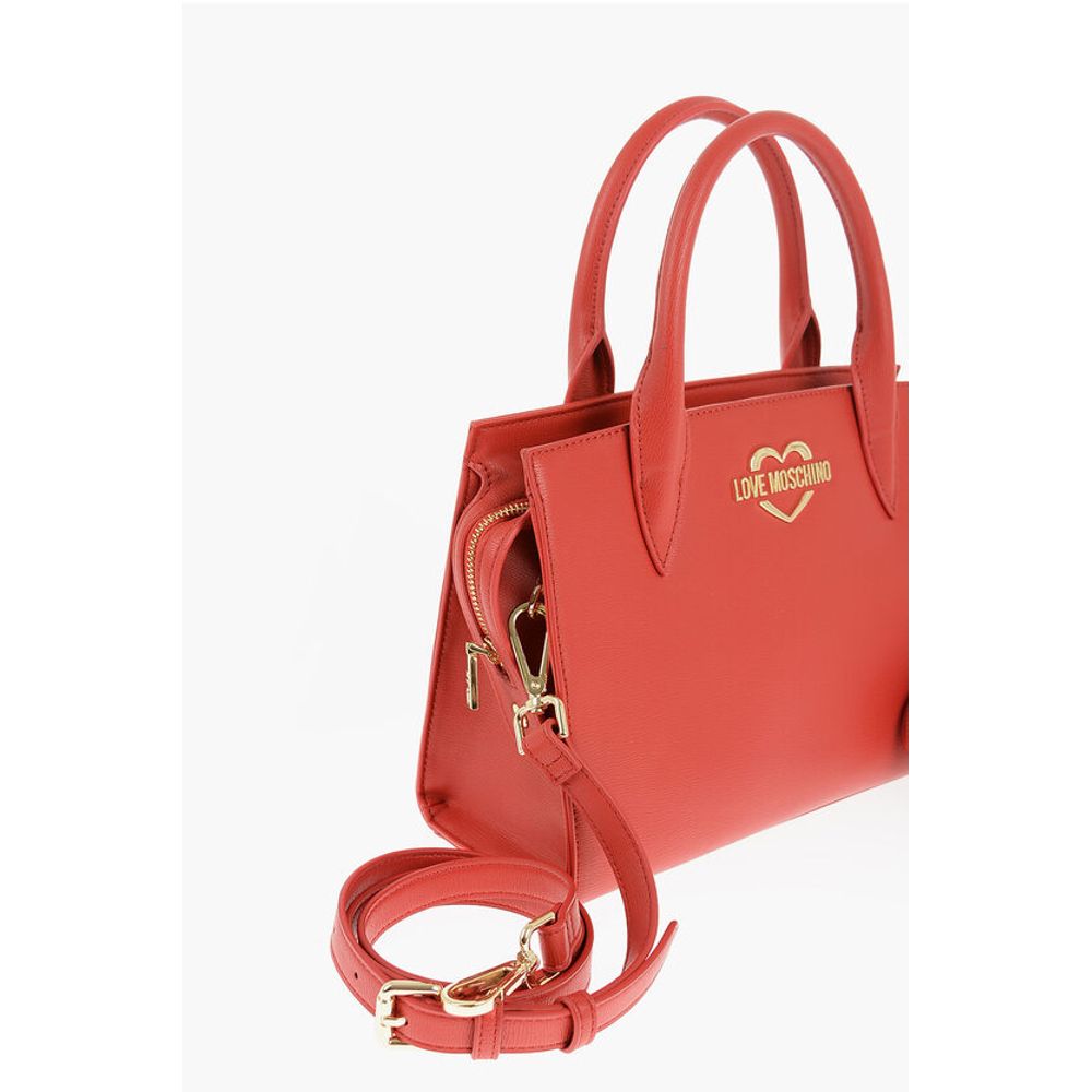Moschino LOVE Solid Color Tote Bag with Golden Logo