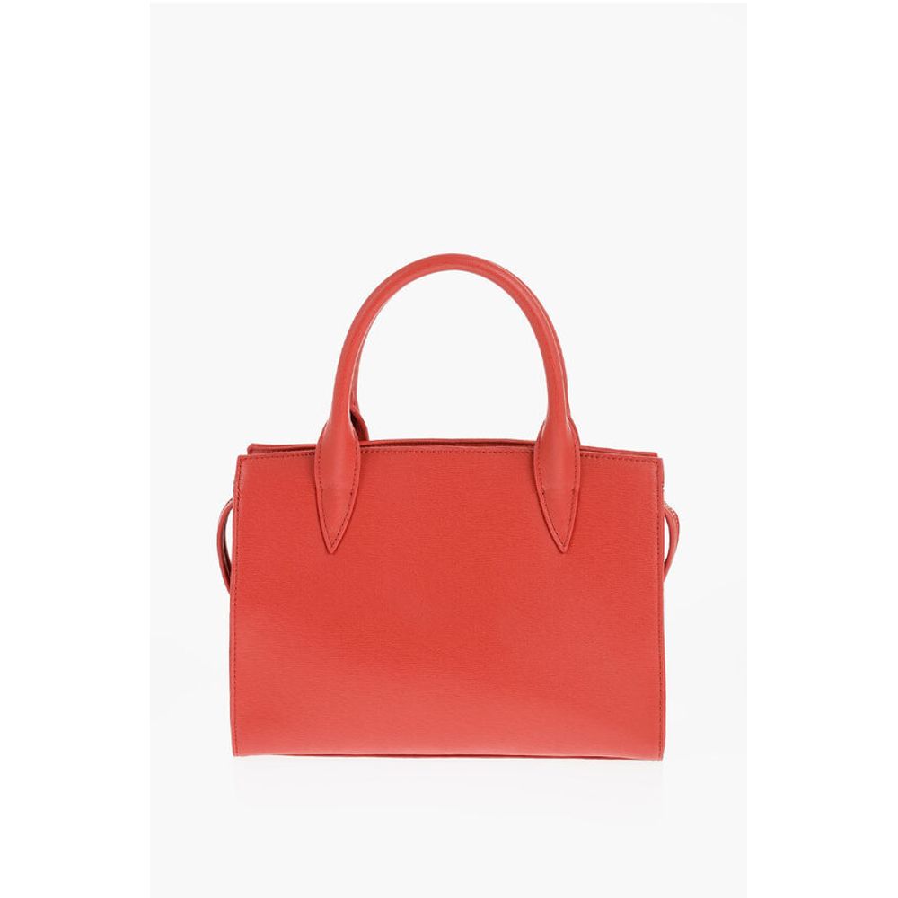 Moschino LOVE Solid Color Tote Bag with Golden Logo