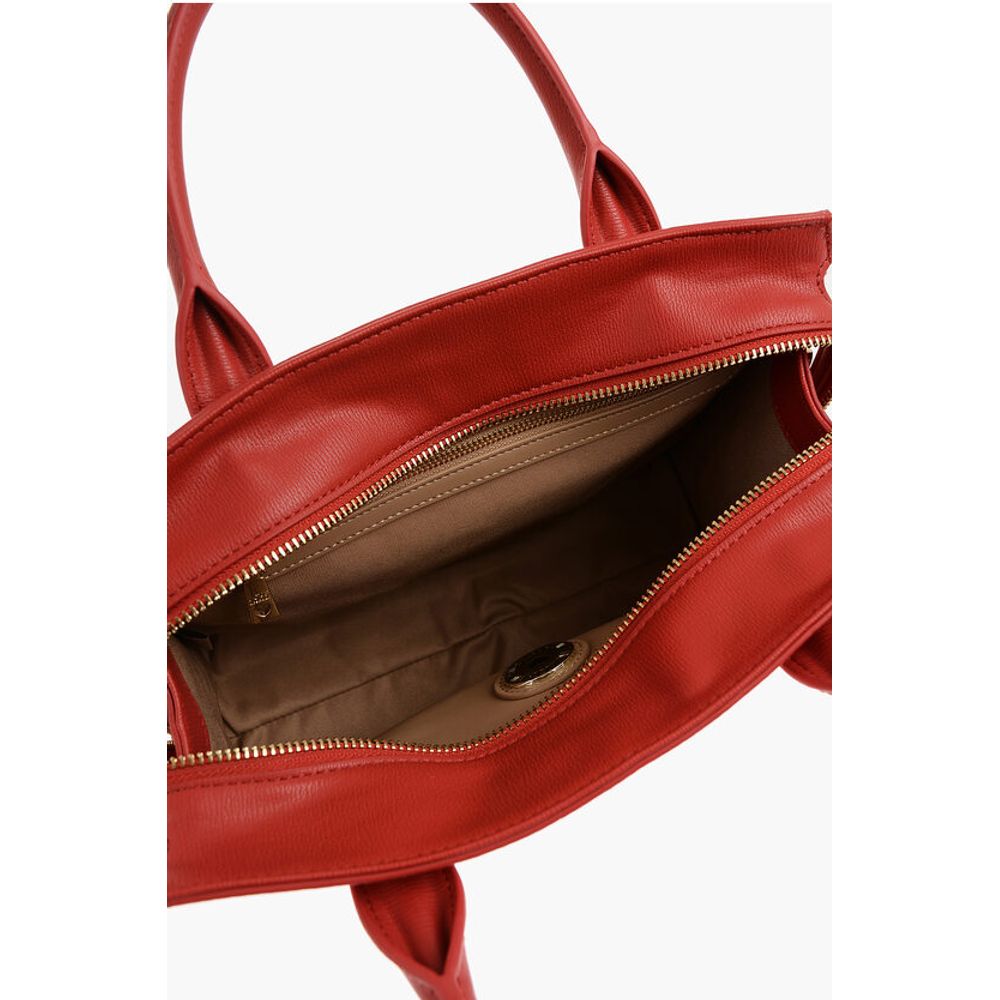 Moschino LOVE Solid Color Tote Bag with Golden Logo