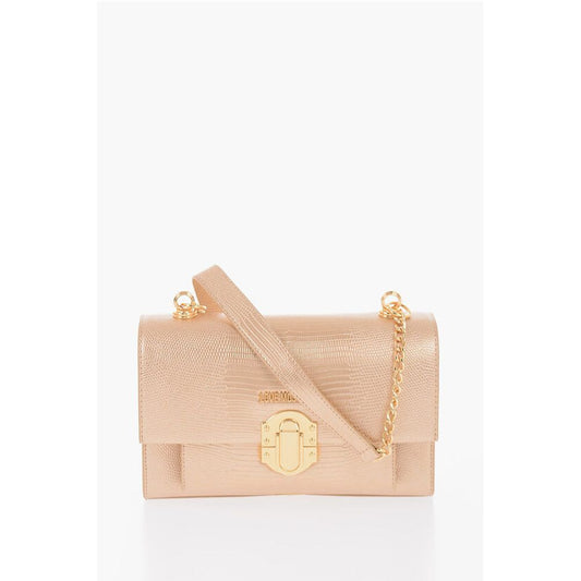 Moschino LOVE Metallic Faux Leather Shoulder Bag