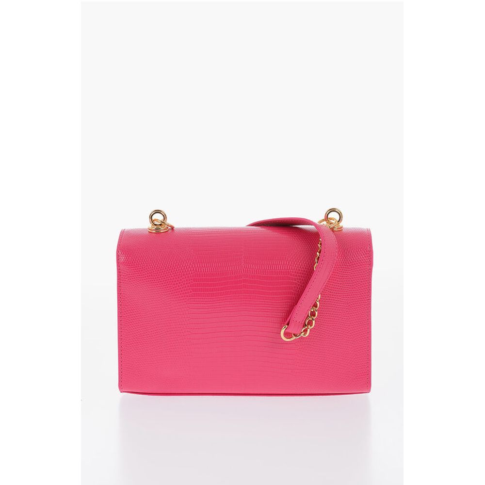 Moschino LOVE Faux Leather Shoulder Bag with Metal Magnetic Closure