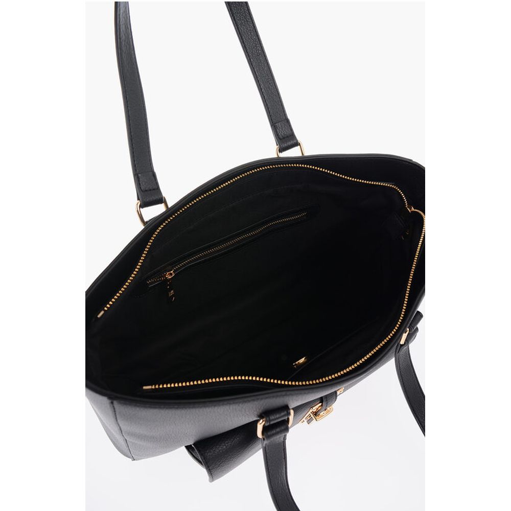 Moschino LOVE Faux Leather Tote Bag with Golden Details