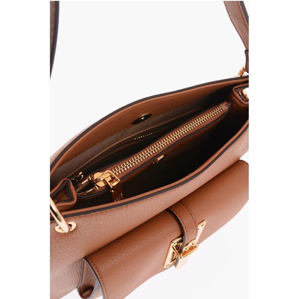 Moschino LOVE Faux Leather Shoulder Bag with Golden Details