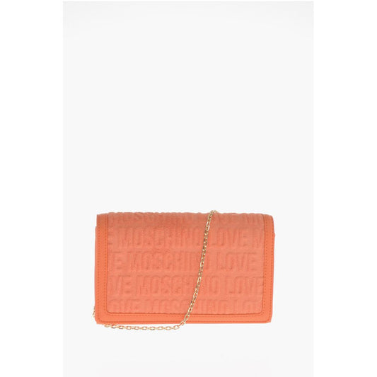 Moschino LOVE Terry-Cotton Shoulder Bag with Embossed Logo