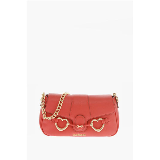 Moschino LOVE Faux Leather BIG HEARTBIT Shoulder Bag