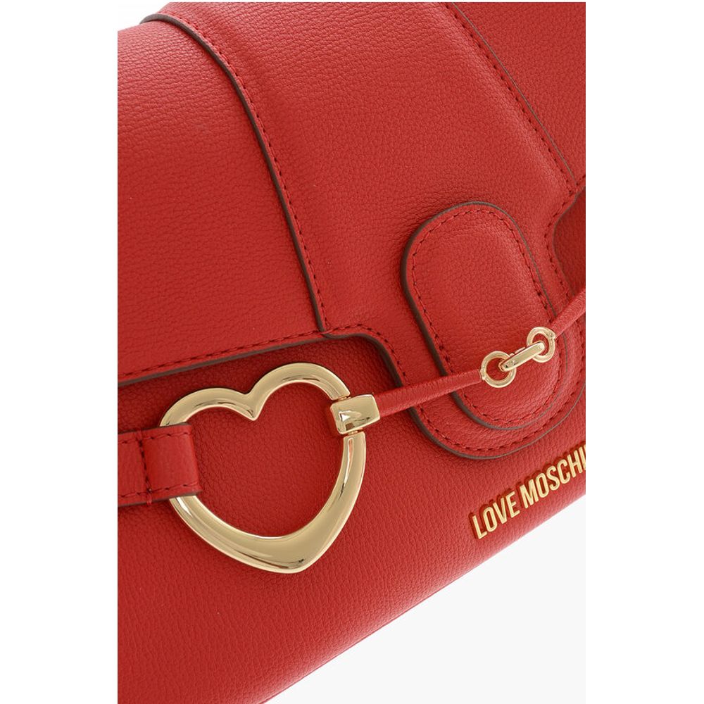 Moschino LOVE Faux Leather BIG HEARTBIT Shoulder Bag
