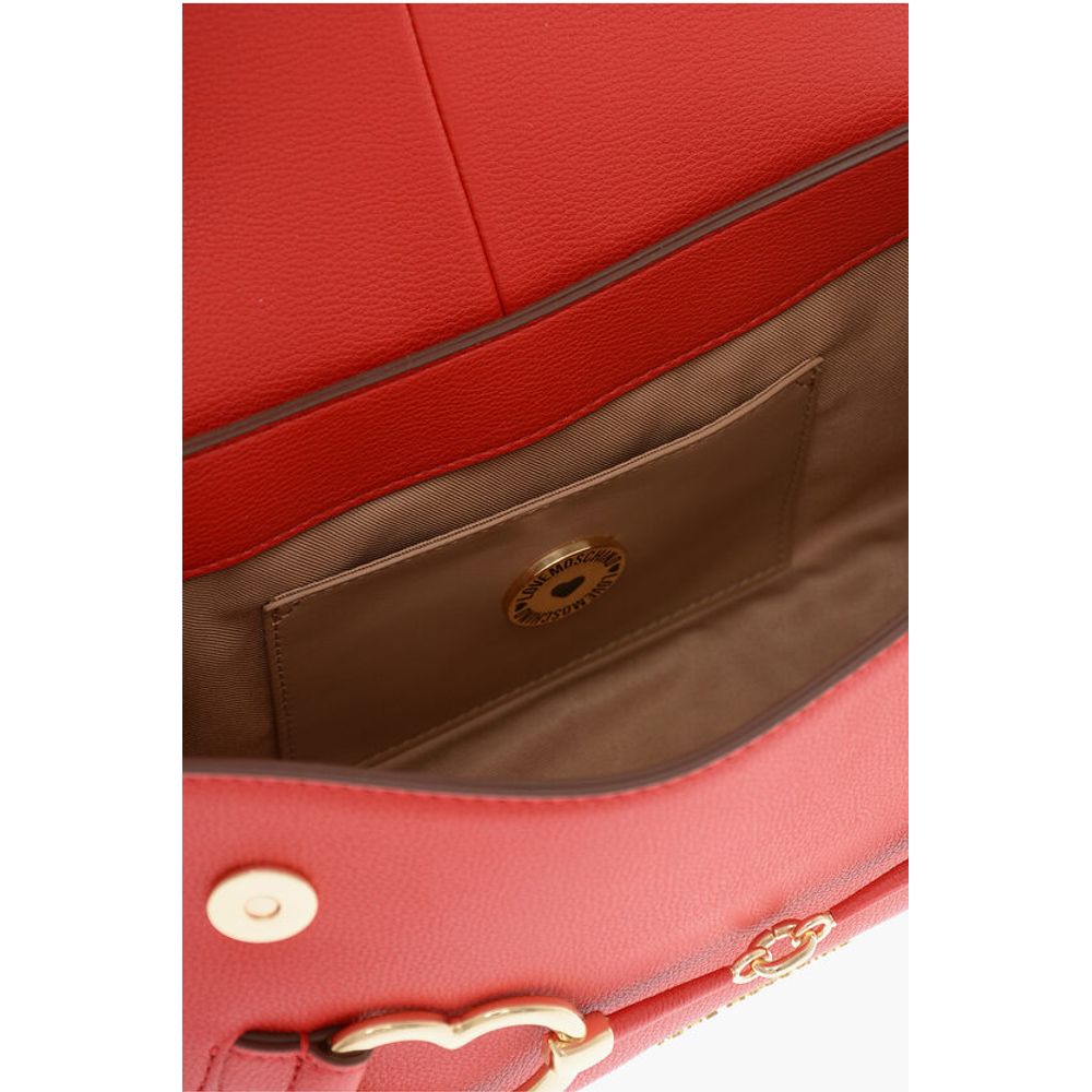Moschino LOVE Faux Leather BIG HEARTBIT Shoulder Bag