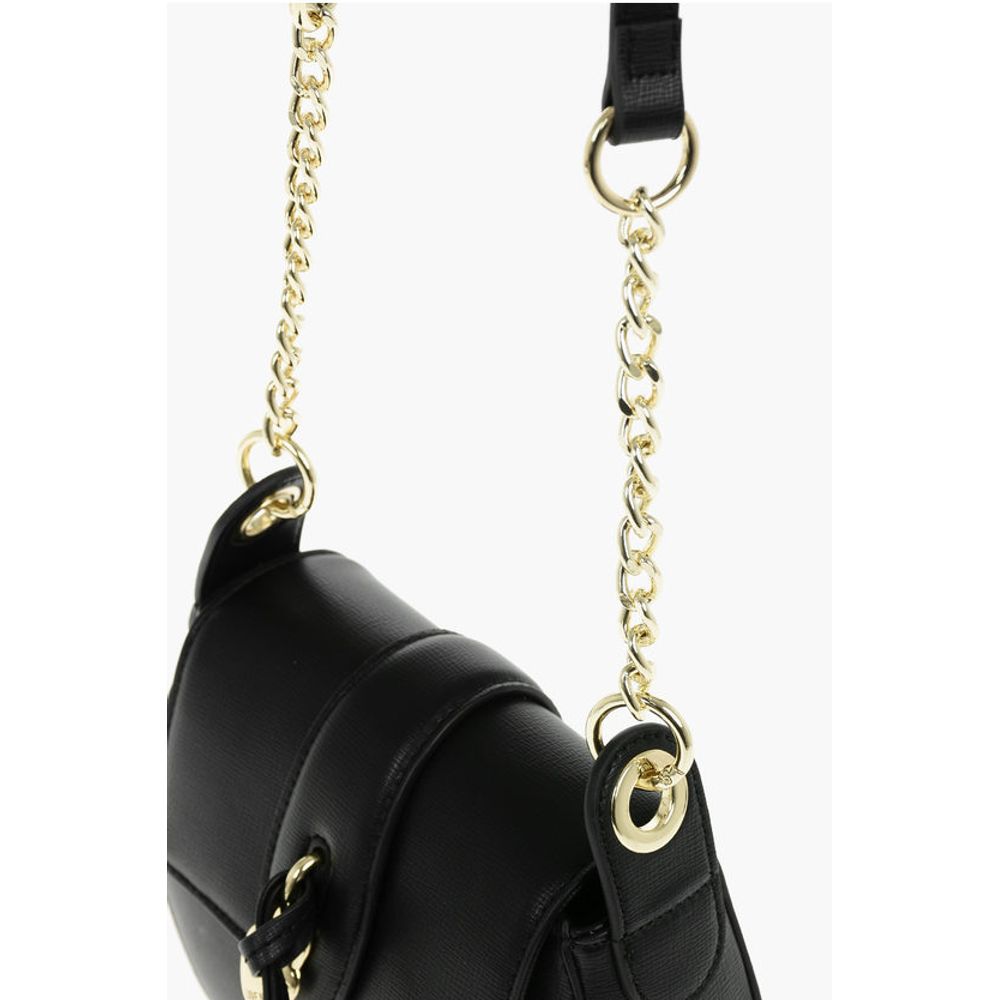 Moschino LOVE Faux Leather Crossbody Bag with Heart Shaped Charm