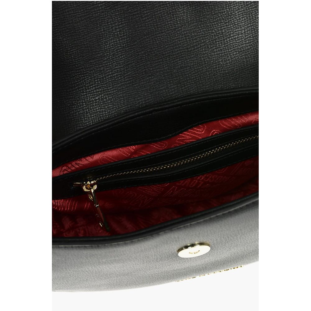 Moschino LOVE Faux Leather Crossbody Bag with Heart Shaped Charm