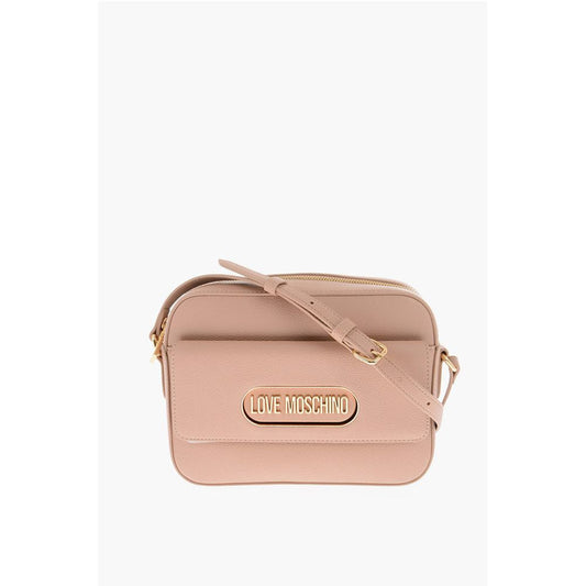 Moschino LOVE Textured Faux Leather Camera Bag with Maxi Pocket