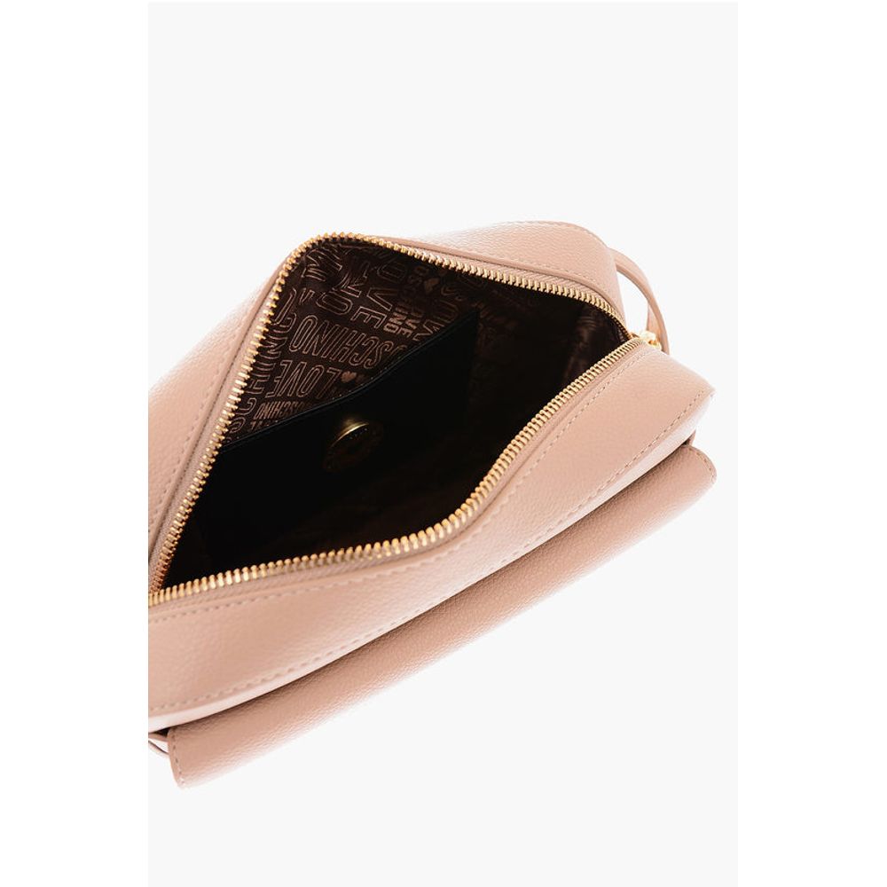 Moschino LOVE Textured Faux Leather Camera Bag with Maxi Pocket