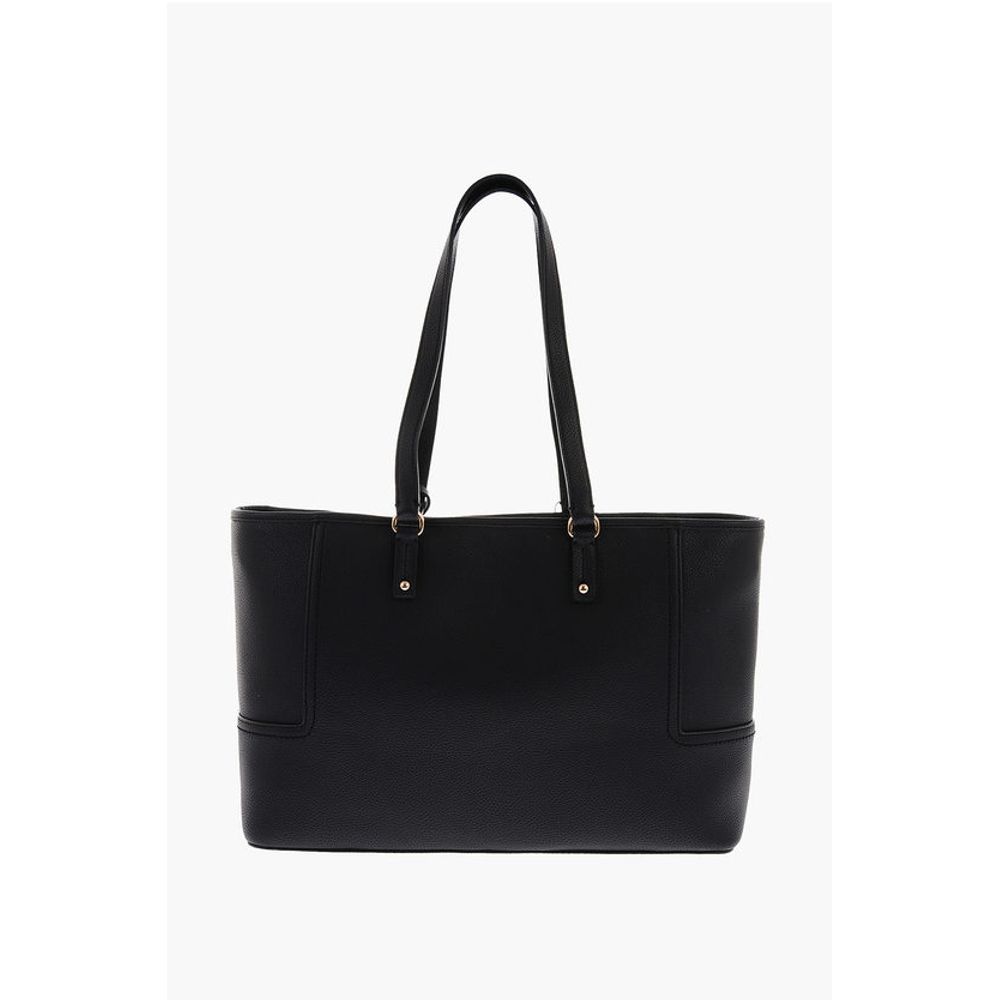 Moschino LOVE Textured Faux Leather Tote Bag with Embossed Logo