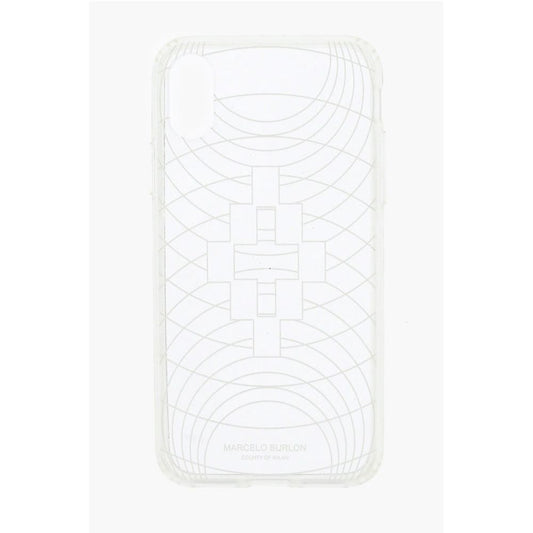 Marcelo Burlon embossed printed sheer TECHNOFOLK XS iphone Case