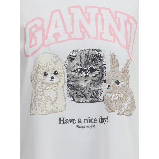 Ganni Have a Nice Day majica z dolgimi rokavi