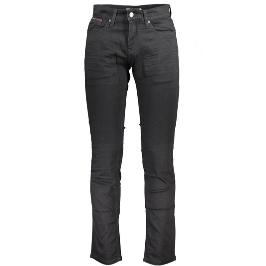 Tommy Hilfiger Black Cotton Jeans & Pant