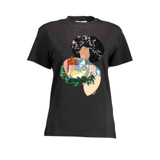 Kocca Black Cotton Tops & T-Shirt