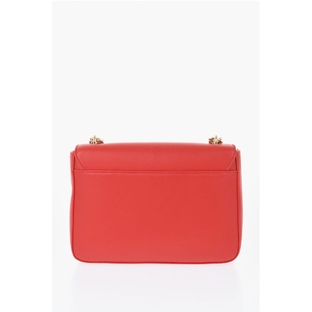 Moschino LOVE Faux Leather Shoulder Bag with Golden Details
