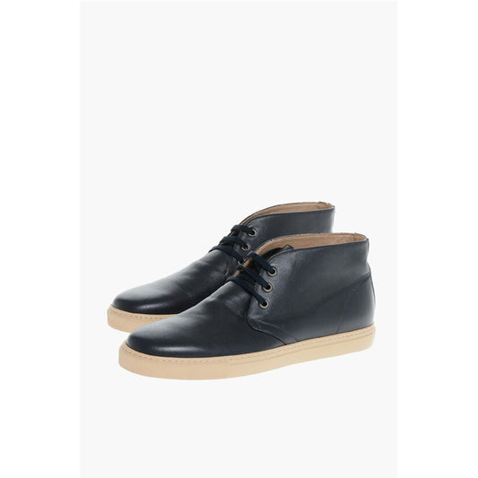 Corneliani CC COLLECTION Usnjeni škornji Chukka s kontrastnim podplatom