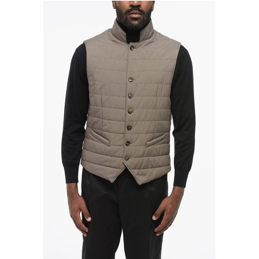 Corneliani Quilted Vest with Buttoned Closure