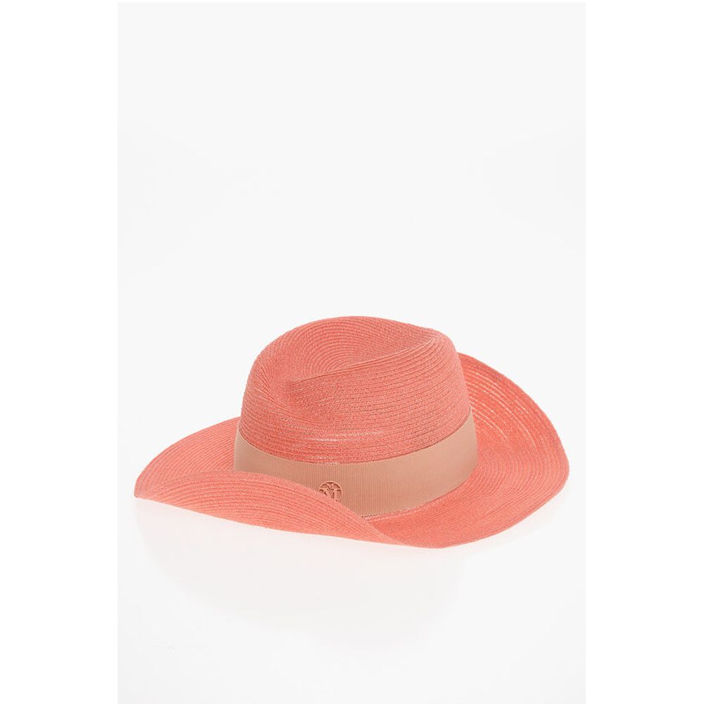 Maison Michel Konopljina fedora s trakom iz grosastega zrna
