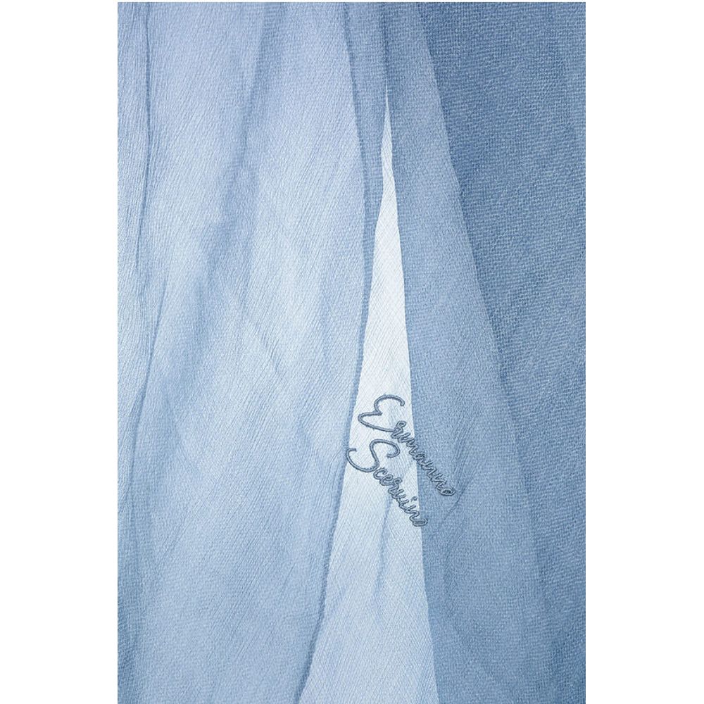 Ermanno Scervino Silk Stole with Embroidered Logo