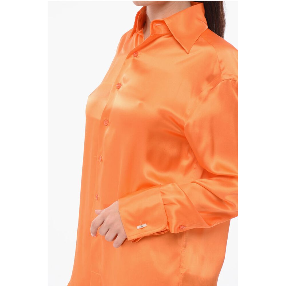 WOERA Long Sleeved Silk Shirt
