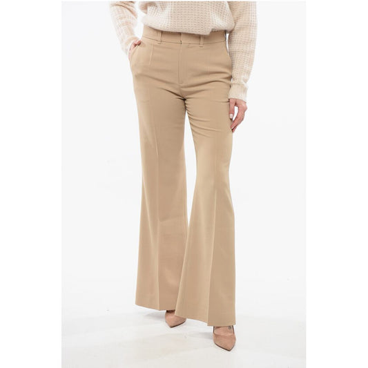 Chloé Volnene hlače s hlačnicami Twill Flared Fit