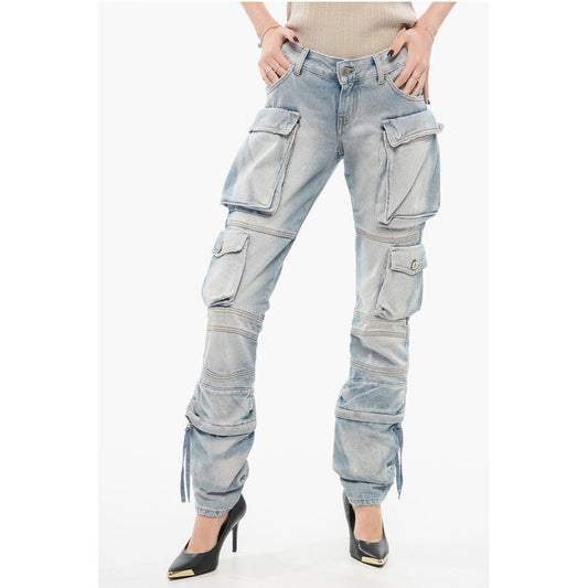 The Attico Light-washed Cargo Denims