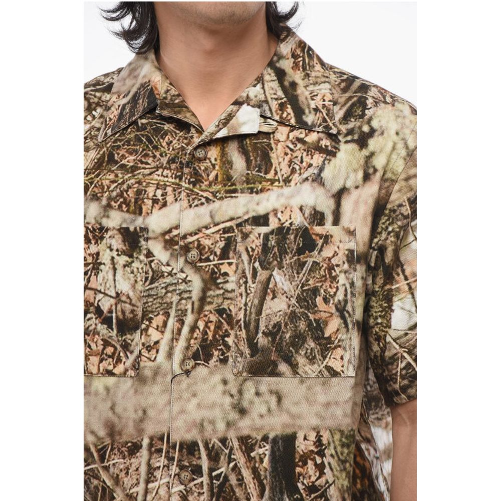 1989 Studio Printed Cotton CAMOUFLAGE Bowling Shirt
