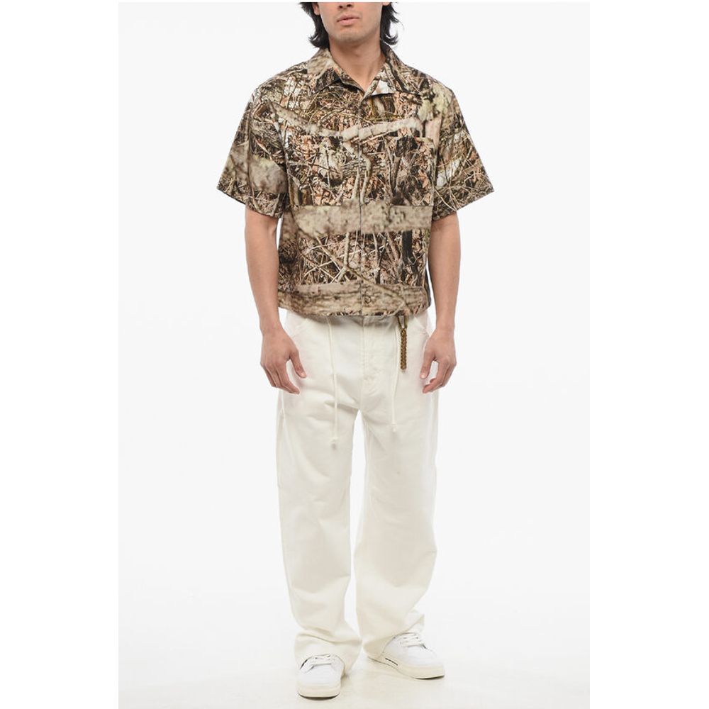 1989 Studio Printed Cotton CAMOUFLAGE Bowling Shirt