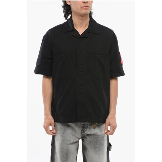 44 Label Group Multipocketed Denim Shirt with Snap Buttons