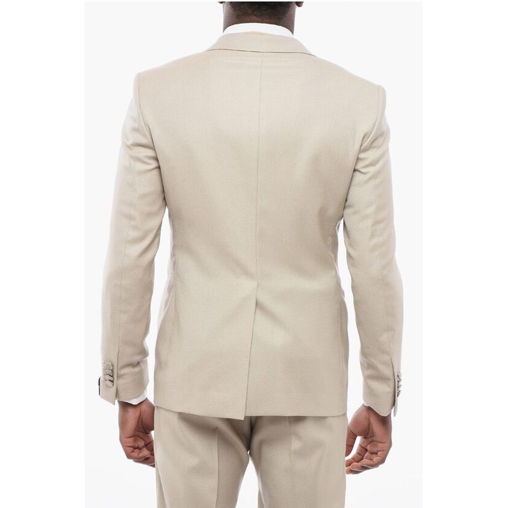 Tagliatore 3-Piece Suit with Satin Peak Lapel