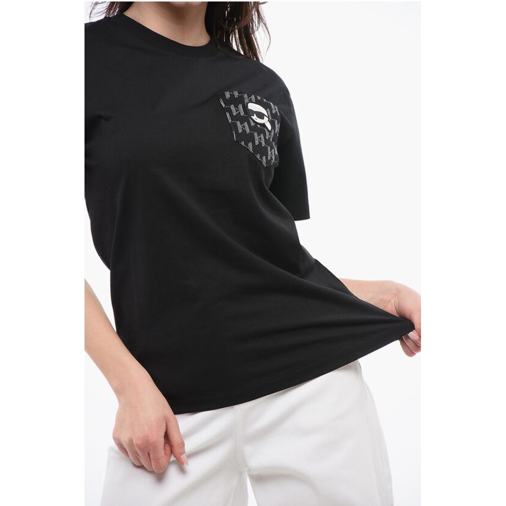 Karl Lagerfeld Oversized Crew-neck T-shirt With Logoed Breast Pocket