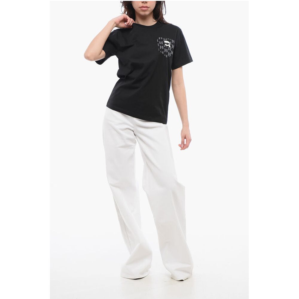 Karl Lagerfeld Oversized Crew-neck T-shirt With Logoed Breast Pocket