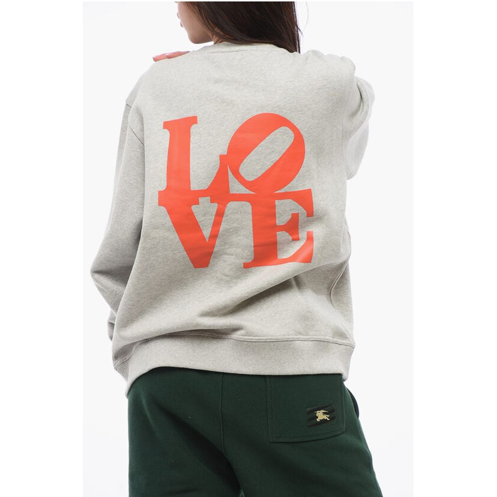 Longchamp ROBERT INDIANA Fleeced-Cotton Crew-Neck Sweatshirt with Maxi