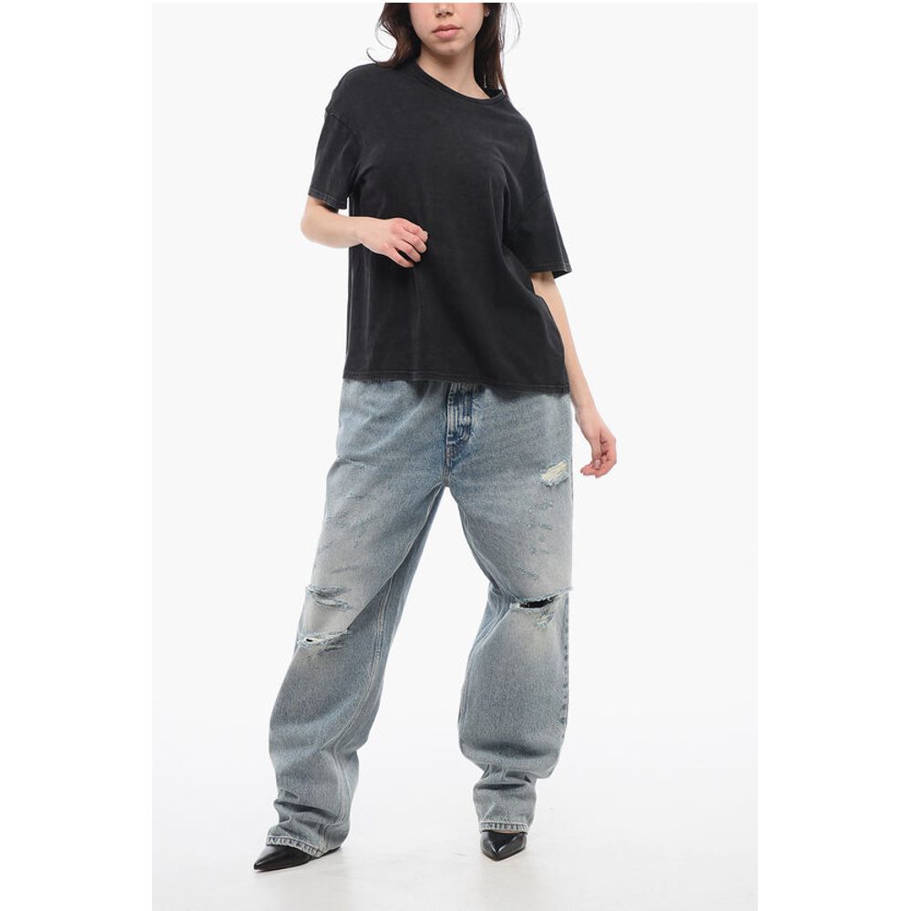 R13 Acid-Wash Effect Crew-neck T-Shirt