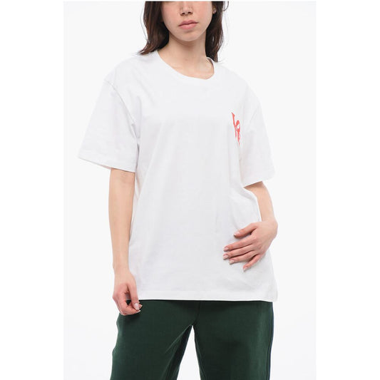 Longchamp Oversized Crew-Neck T-shirt with Love Embroidery